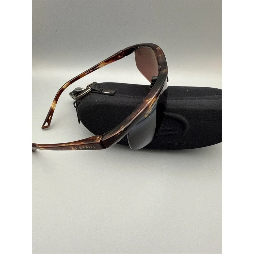 Maui Jim Authentic Sunset MJ402-10 Polarized Tortoise Wrap Sunglasses Japan/Case